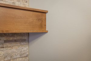 Mid Century Modern Fireplace Mantel in Chicago, Illinois