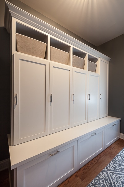 Enclosed Mudroom Locker Cabinet in Elmhurst, Illinois