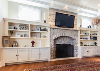 Family Room Bookcases in Elmhurst, Illinois