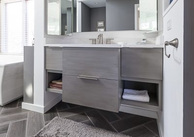 Modern Floating Bathroom Vanity in Elmhurst, Illinois