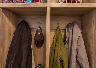 Glazed Mudroom Locker Cabinet in Hinsdale, Illinois