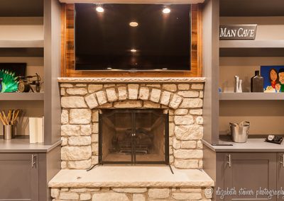 Gray Bookcases and Cabinets in Clarendon Hills, Illinois
