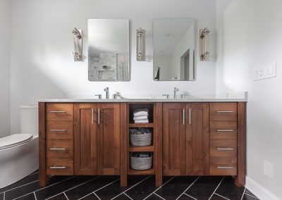 Scandinavian Master Bathroom Vanity in Clarendon Hills, Illinois