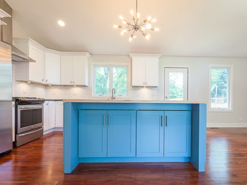 Modern Shaker Kitchen Island in Clarendon Hills, Illinois