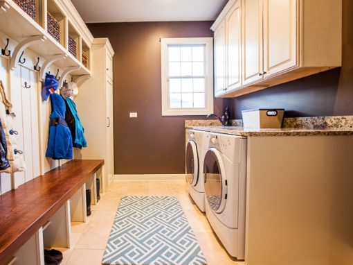 Mudroom and Laundry Cabinetry in Clarendon Hills, Illinois