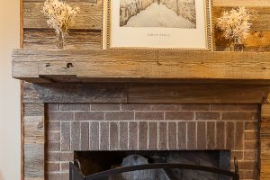 Reclaimed Barnwood Fireplace Surround And Mantel In Elmhurst