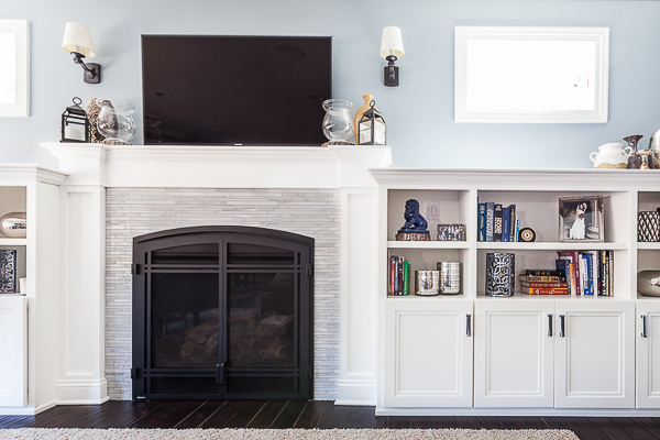 Shaker Fireplace Surround And Bookcase, Fireplace Mantel With Bookcases