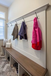 Laundry Room Cabinets and Shiplap Mudroom Locker in Downers Grove, Illinois