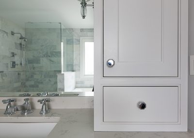 Transitional Master Bathroom Cabinetry in Clarendon Hills, Illinois