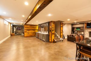 Basement Wet Bar Cabinetry in Clarendon Hills, Illinois