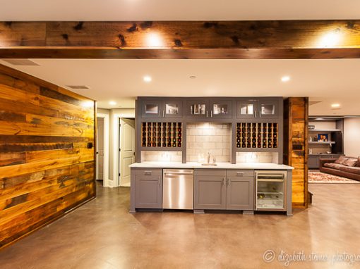 Basement Wet Bar Cabinetry in Clarendon Hills, Illinois