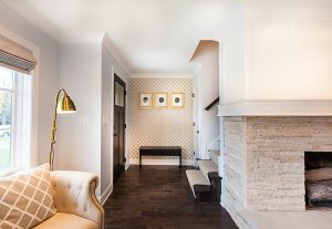 White Shaker Fireplace Mantel in Western Springs, Illinois