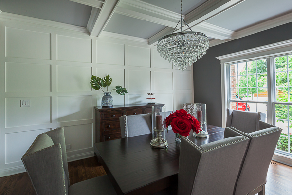 Traditional Coffered Ceiling And Wainscoting By Wheatland Cabinets
