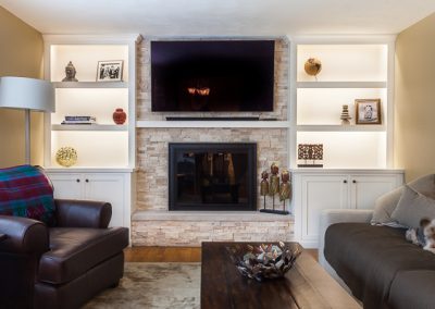 Inset Shaker Fireplace Cabinets in Glen Ellyn, Illinois