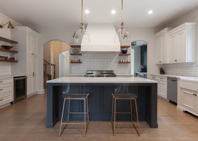 Kitchen Cabinet Refinish and Floating Shelves in Western Springs, Illinois