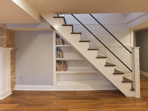 Wainscoting and Staircase Built-Ins in Hinsdale, Illinois