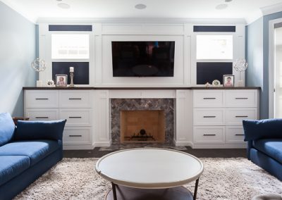 contemporary fireplace cabinetry white cabinets wood mantel mantle elmhurst wheatland cabinets