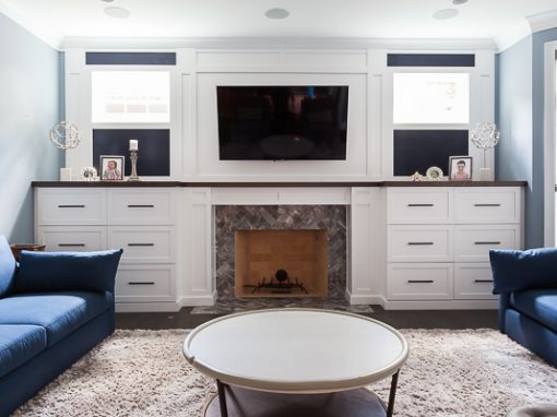 Contemporary Fireplace Cabinetry and Mantel in Elmhurst, Illinois