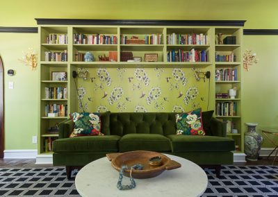 Eclectic Green Bookcases in Elmhurst, Illinois