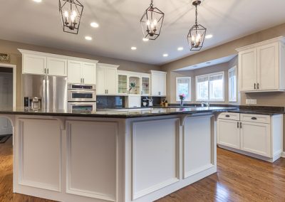 kitchen refinish reface white dove naperville illinois shaker ogee