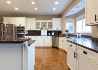 kitchen refinish reface white dove naperville illinois shaker ogee