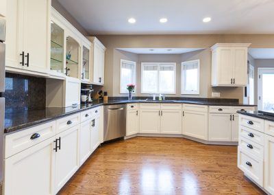 kitchen refinish reface white dove naperville illinois shaker ogee