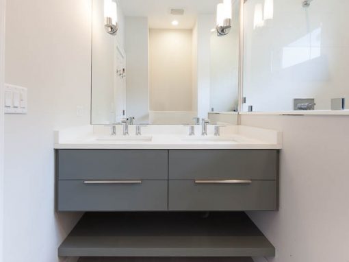 Modern Floating Vanity in Elmhurst, Illinois