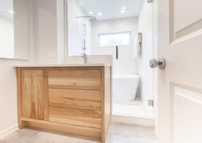 Bleached Walnut Vanity in Clarendon Hills, Illinois