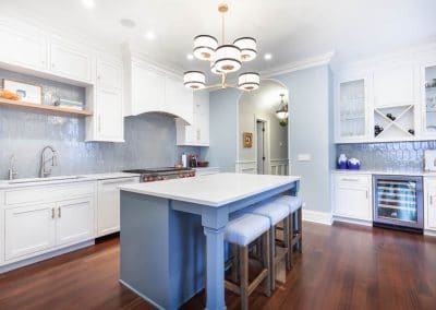 inset kitchen cabinets cabinetry custom chicago illinois blue and white kitchen cabinet transitional classic floor ceiling large island