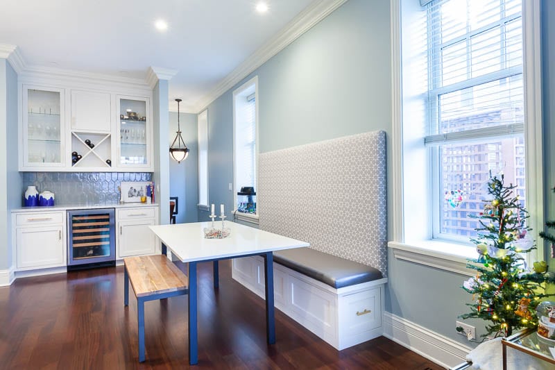 White kitchen bench seating sales