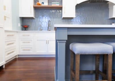 inset kitchen cabinets cabinetry custom chicago illinois blue and white kitchen cabinet transitional classic floor ceiling large island