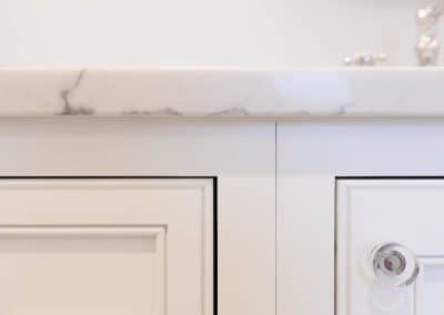 master bath vanity double white beaded inset shaker benjamin moore custom wheatland cabinets illinois clarendon hills