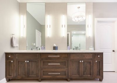 Stained Double Vanity in Glen Ellyn, Illinois