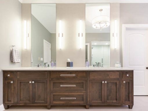 Stained Double Vanity in Glen Ellyn, Illinois