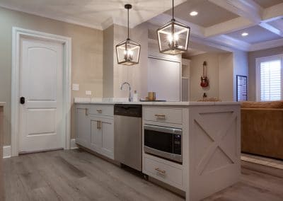 inset bar cabinetry basement ozark shadows benjamin moore white oak floating shelves hinsdale illinois x side