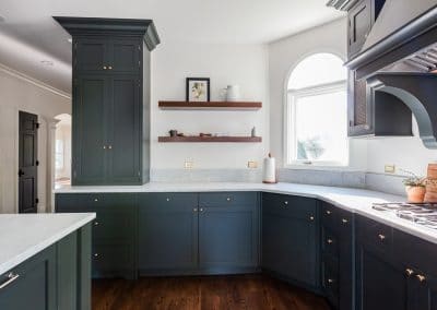 kitchen cabinet reface refinish western springs illinois farrow and ball studio green white dove shaker brass floating shelves brass grill