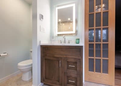 master bath vanity cabinet storage custom storage shaker inset alder villa park illinois