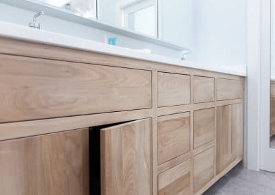 bleached walnut master bathroom vanity double vanity clarendon hills illinois touch latch door flat slab
