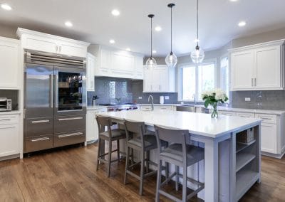 kitchen reface naperville kitchen refinish quartz countertops white perimeter gray island glass tile backsplash shaker