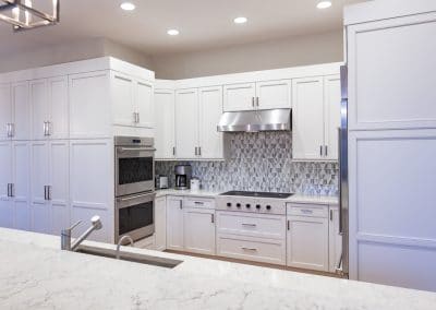 kitchen refinish reface shaker doors quartz countertops white marble backsplash highland park illinois cherry cabinets to white cabinet painting