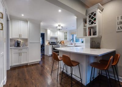 kitchen refinish reface quartz countertop cabinet painting shaker style white dove, benjamin moore brass backsplash