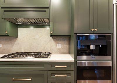 kitchen refinish kitchen reface shaker style full overlay green cabinet quartzite river forest illinois