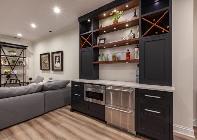 Basement Bar Cabinetry in Clarendon Hills, Illinois