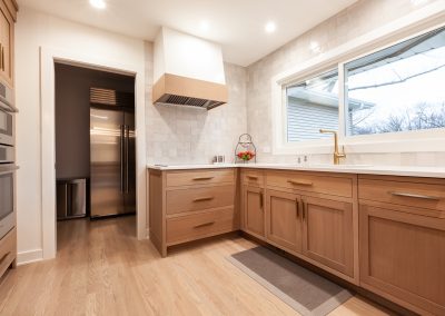 white oak custom kitchen cabinets inset floating shelves elizabeth steiner photography wheatland cabinets