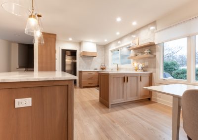 white oak custom kitchen cabinets inset floating shelves elizabeth steiner photography wheatland cabinets