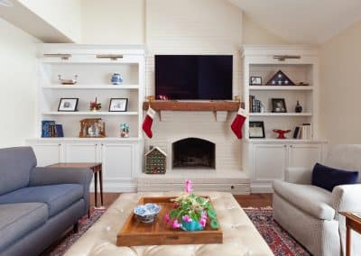 custom white fireplace custom cabinets bookcases elmhurst illinois