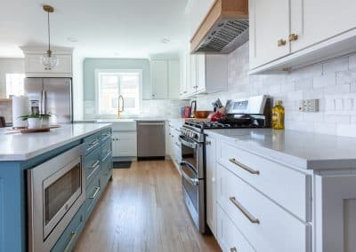 two tone kitchen cabinets shaker full overlay elmhurst illinois tumbled marble quartz