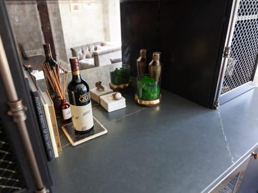 Family Room Dry Bar Cabinetry in Elmhurst, Illinois