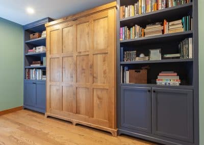 murphy bed built-in cabinetry alder cabinets inset face frame naperville illinois