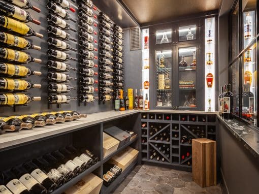 Wine Room Cabinetry in Clarendon Hills, Illinois